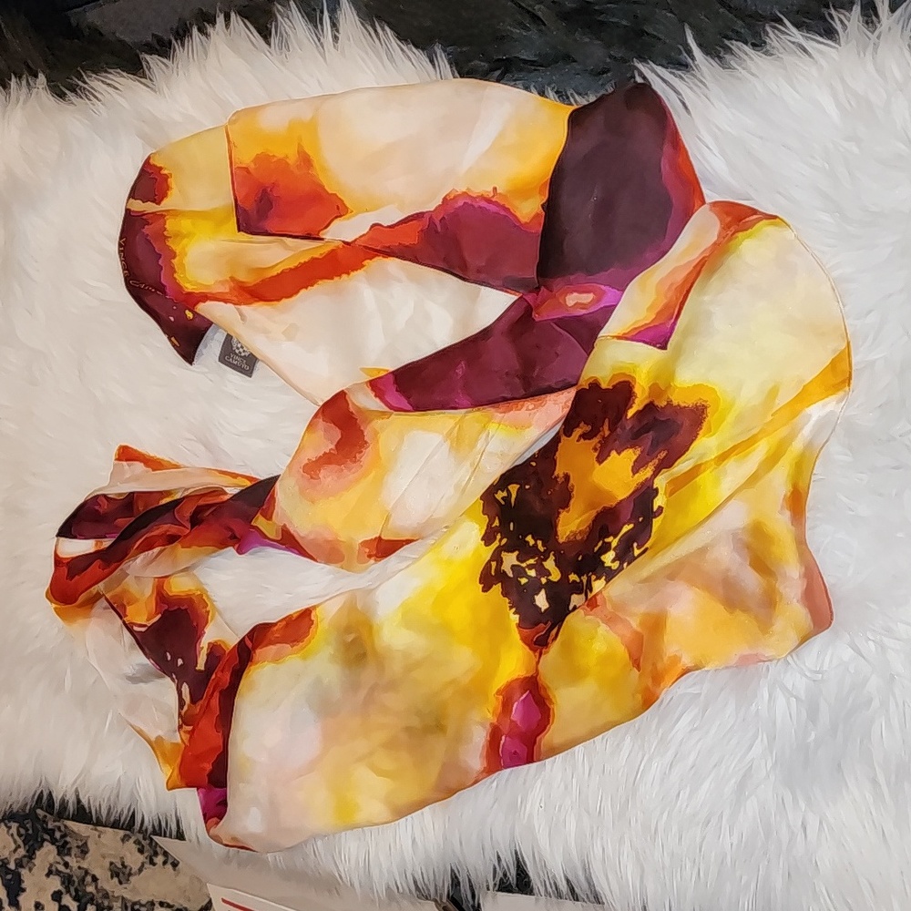 Vince Camuto Multicolored Silk Scarf, Pre-loved